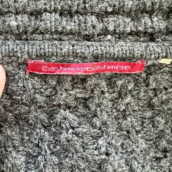 Cashmere cashmere grey duster flawed - one size - Picture 2 of 6